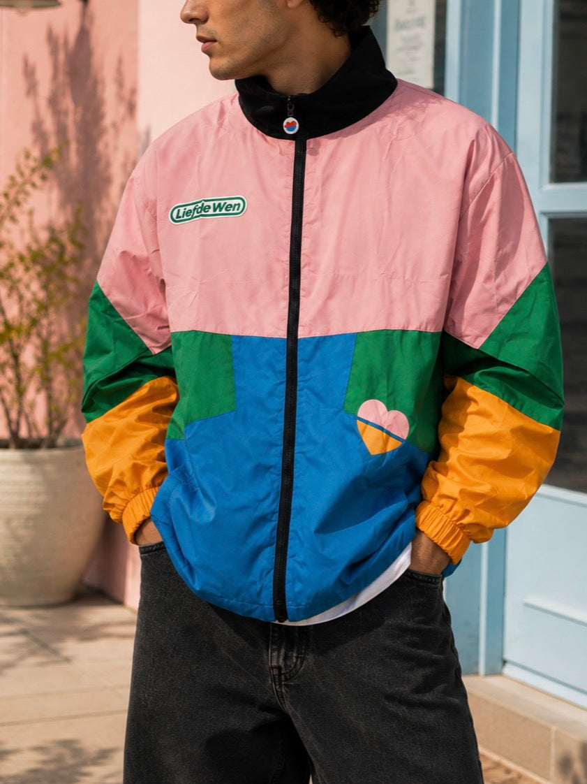 Liefde Wen colour-block rainjacket