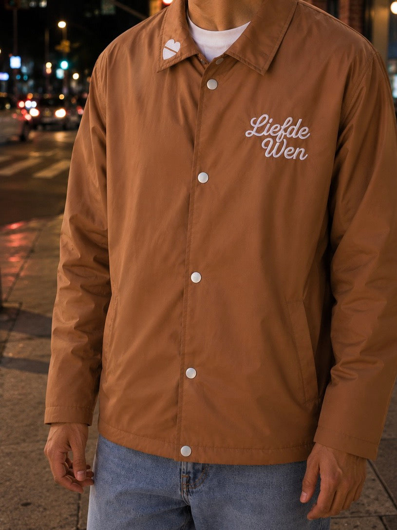 Liefde Wen coach jacket in tan