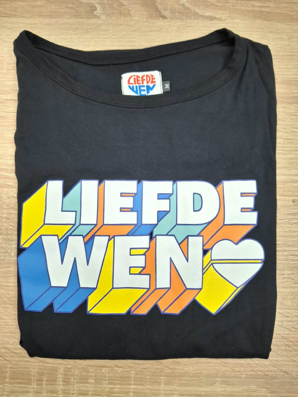 Black Crew Neck 3D Block Tee