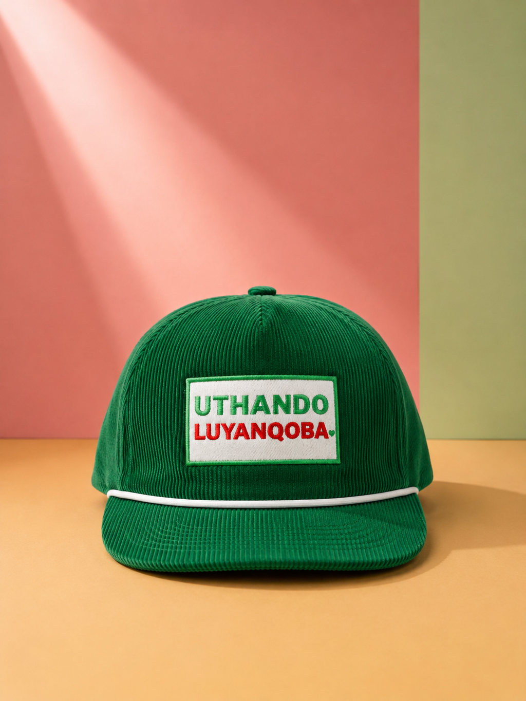 Green Corduroy Caps